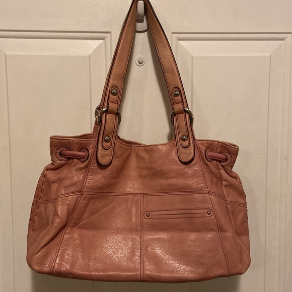 B MAKOWSKY Pink Genuine Leather Hand Bag Shoulder Satchel Bag Purse - Picture 7 of 10